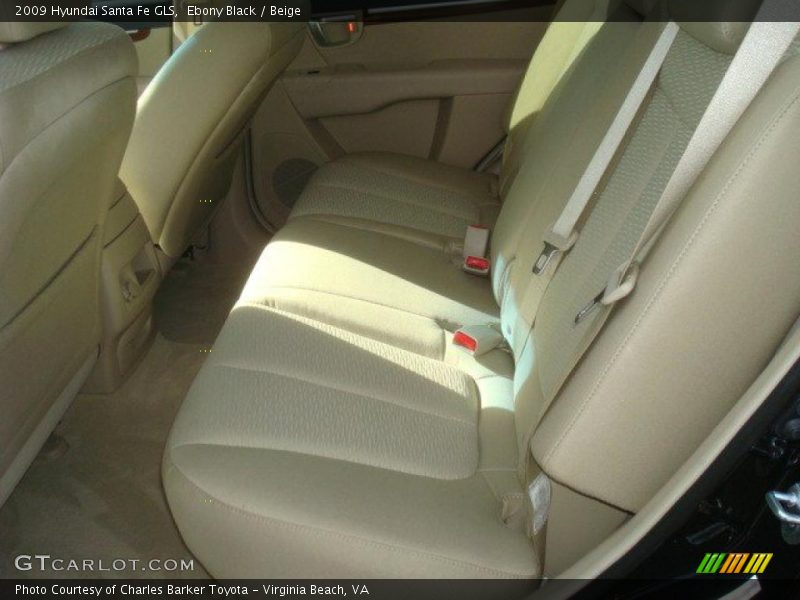 Ebony Black / Beige 2009 Hyundai Santa Fe GLS