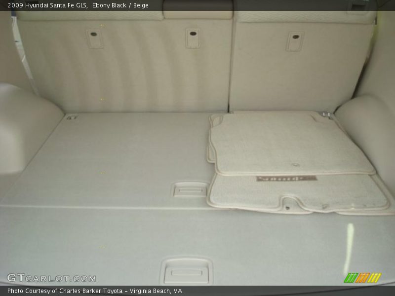 Ebony Black / Beige 2009 Hyundai Santa Fe GLS
