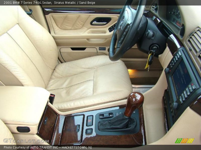 Stratus Metallic / Sand Beige 2001 BMW 7 Series 740iL Sedan