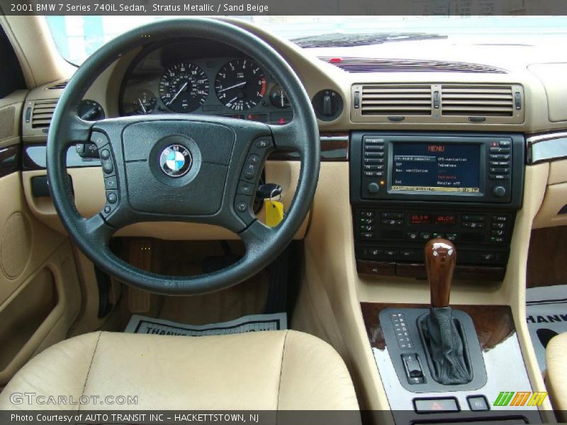 Stratus Metallic / Sand Beige 2001 BMW 7 Series 740iL Sedan