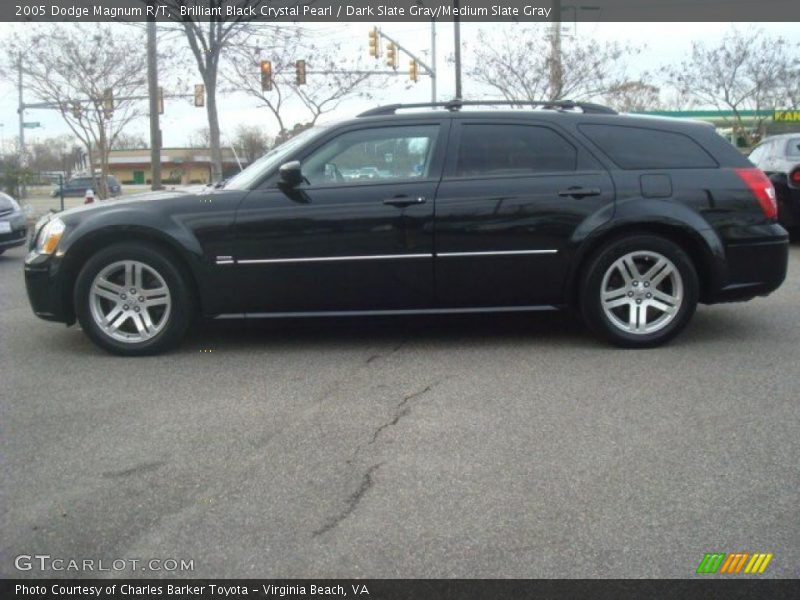 Brilliant Black Crystal Pearl / Dark Slate Gray/Medium Slate Gray 2005 Dodge Magnum R/T