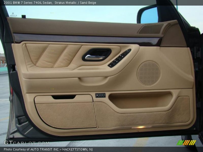 Stratus Metallic / Sand Beige 2001 BMW 7 Series 740iL Sedan