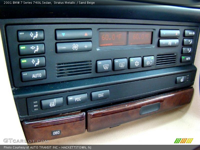 Stratus Metallic / Sand Beige 2001 BMW 7 Series 740iL Sedan