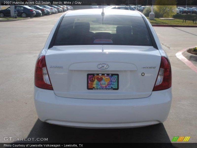 Nordic White / Gray 2007 Hyundai Accent GLS Sedan