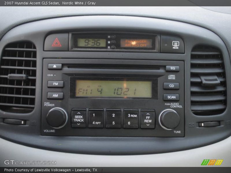 Nordic White / Gray 2007 Hyundai Accent GLS Sedan