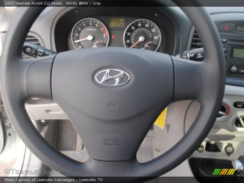 Nordic White / Gray 2007 Hyundai Accent GLS Sedan