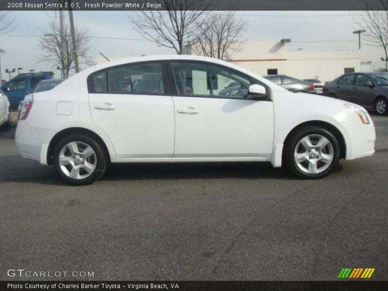 Fresh Powder White / Beige 2008 Nissan Sentra 2.0 S