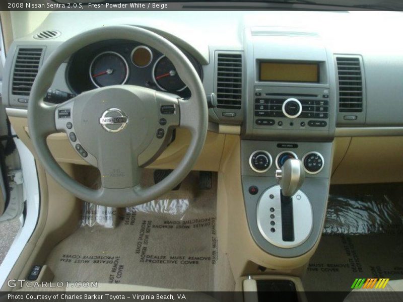 Fresh Powder White / Beige 2008 Nissan Sentra 2.0 S