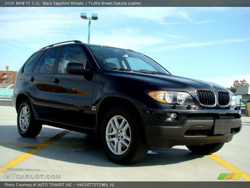 Black Sapphire Metallic / Truffle Brown Dakota Leather 2006 BMW X5 3.0i