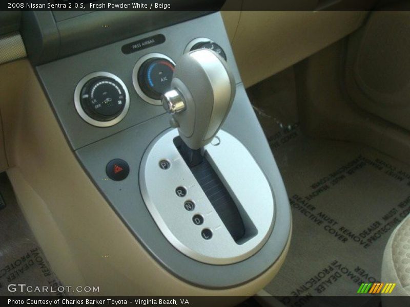 Fresh Powder White / Beige 2008 Nissan Sentra 2.0 S