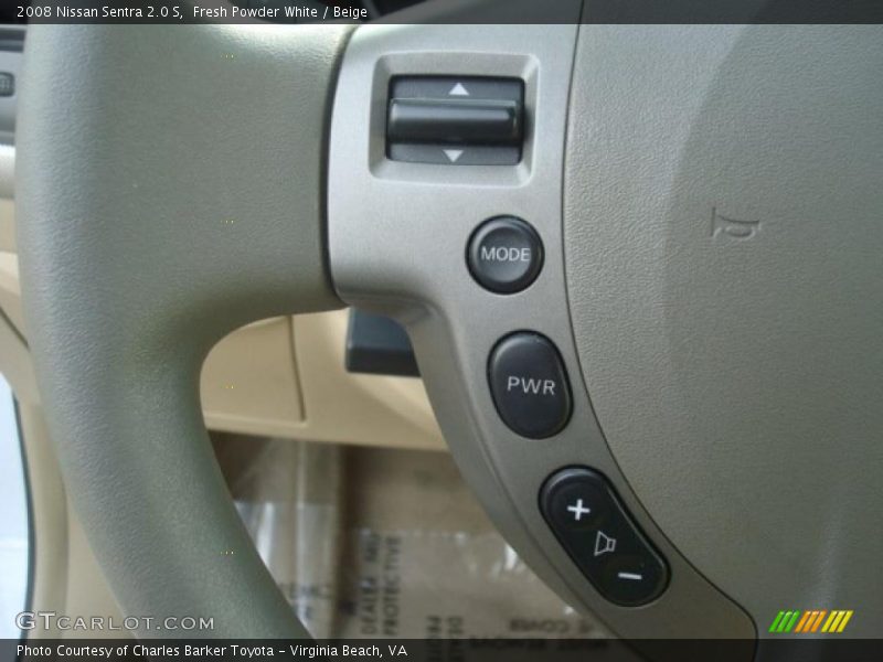 Fresh Powder White / Beige 2008 Nissan Sentra 2.0 S