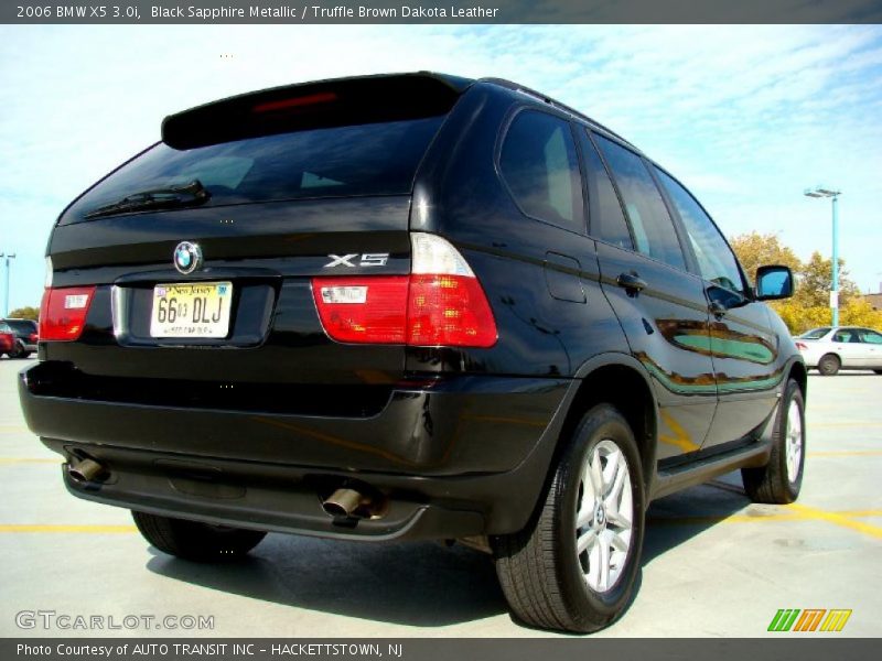 Black Sapphire Metallic / Truffle Brown Dakota Leather 2006 BMW X5 3.0i
