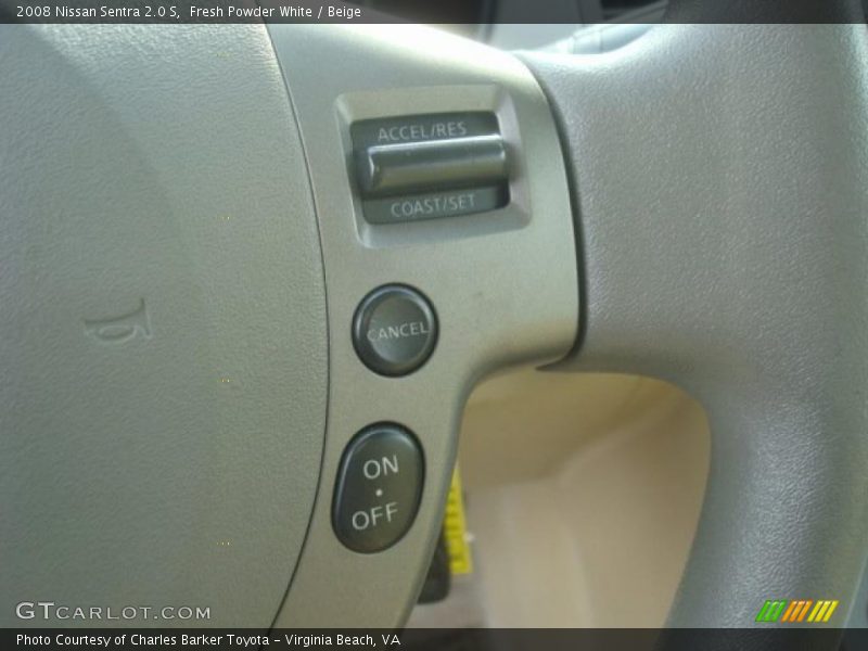 Fresh Powder White / Beige 2008 Nissan Sentra 2.0 S