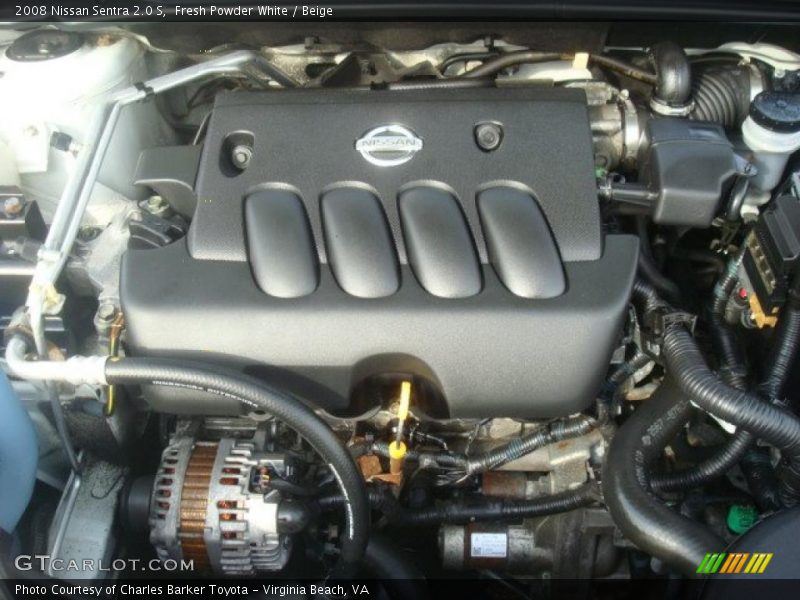 Fresh Powder White / Beige 2008 Nissan Sentra 2.0 S