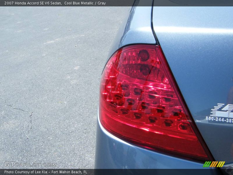 Cool Blue Metallic / Gray 2007 Honda Accord SE V6 Sedan