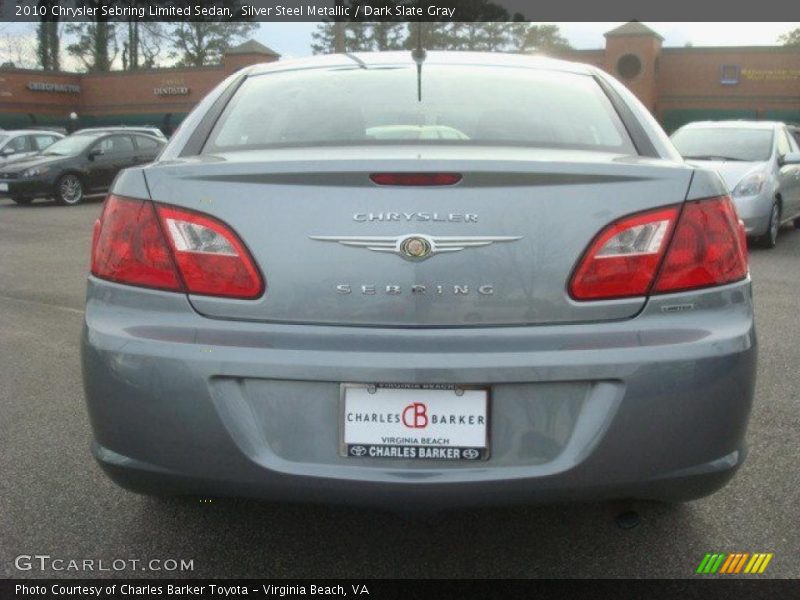 Silver Steel Metallic / Dark Slate Gray 2010 Chrysler Sebring Limited Sedan