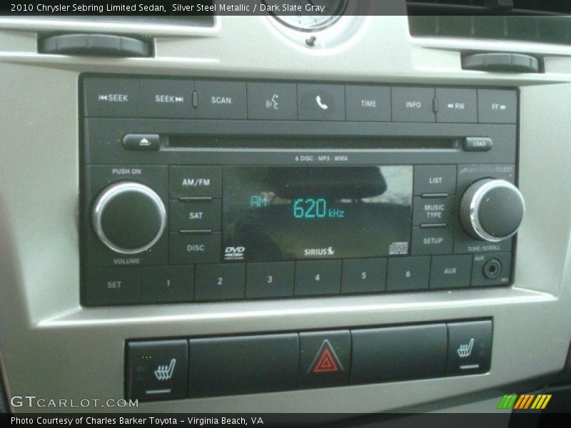 Silver Steel Metallic / Dark Slate Gray 2010 Chrysler Sebring Limited Sedan