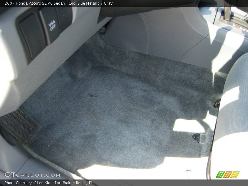 Cool Blue Metallic / Gray 2007 Honda Accord SE V6 Sedan