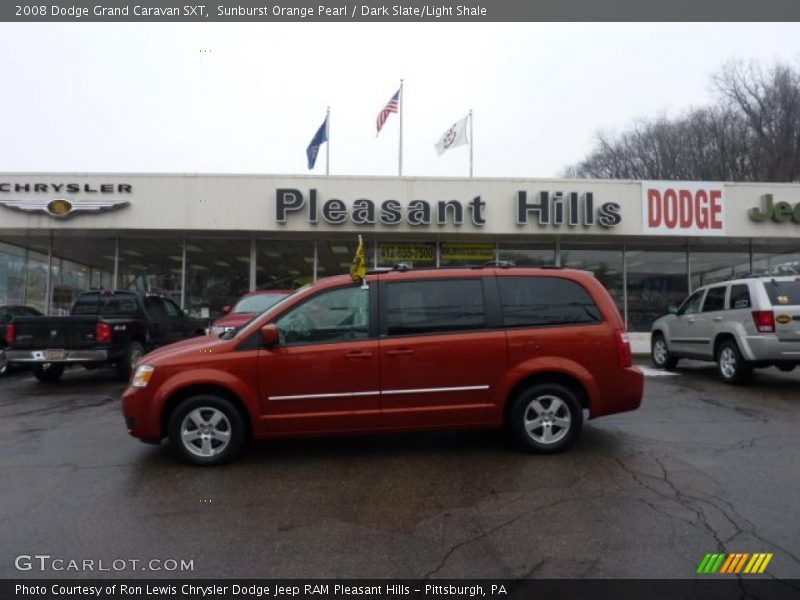 Sunburst Orange Pearl / Dark Slate/Light Shale 2008 Dodge Grand Caravan SXT