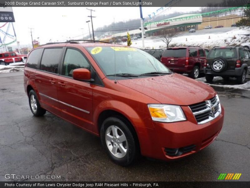 Sunburst Orange Pearl / Dark Slate/Light Shale 2008 Dodge Grand Caravan SXT
