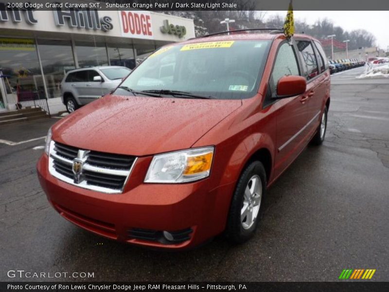 Sunburst Orange Pearl / Dark Slate/Light Shale 2008 Dodge Grand Caravan SXT