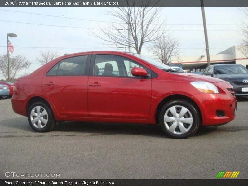 Barcelona Red Pearl / Dark Charcoal 2008 Toyota Yaris Sedan