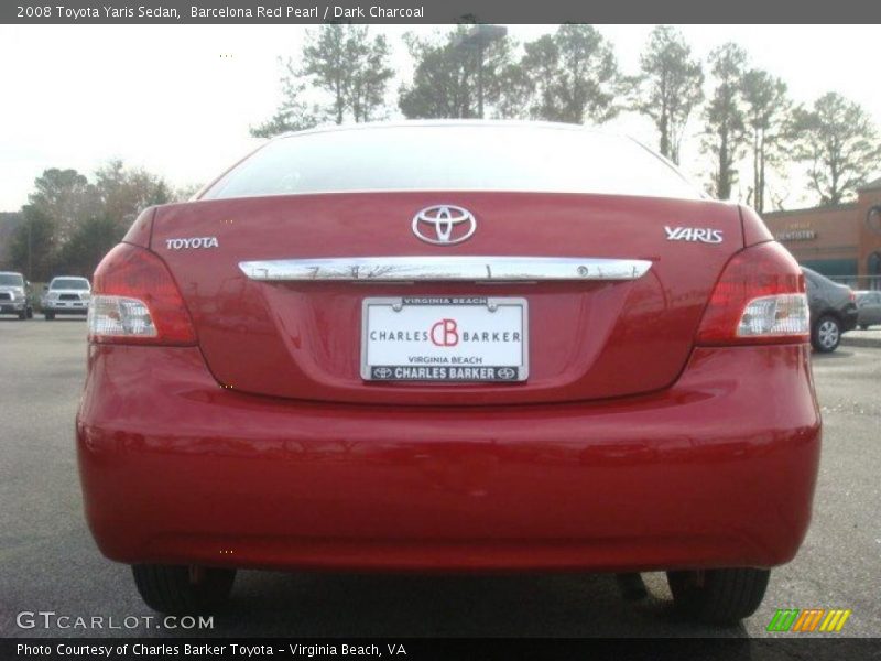 Barcelona Red Pearl / Dark Charcoal 2008 Toyota Yaris Sedan