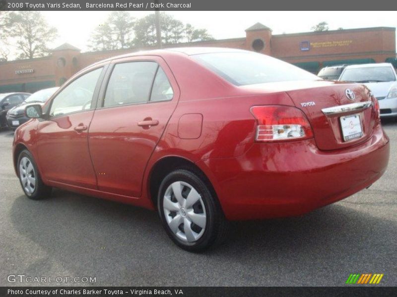 Barcelona Red Pearl / Dark Charcoal 2008 Toyota Yaris Sedan