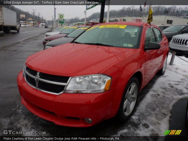 TorRed / Dark Slate Gray/Light Slate Gray 2008 Dodge Avenger SXT
