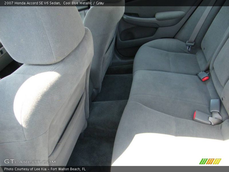 Cool Blue Metallic / Gray 2007 Honda Accord SE V6 Sedan