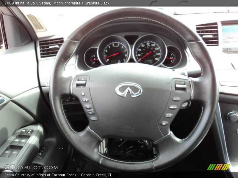 Moonlight White / Graphite Black 2009 Infiniti M 35 S Sedan