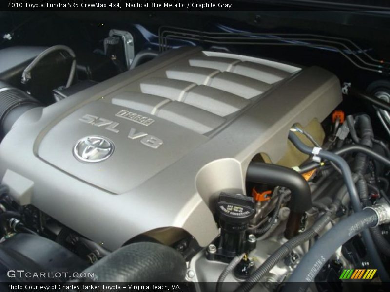 Nautical Blue Metallic / Graphite Gray 2010 Toyota Tundra SR5 CrewMax 4x4