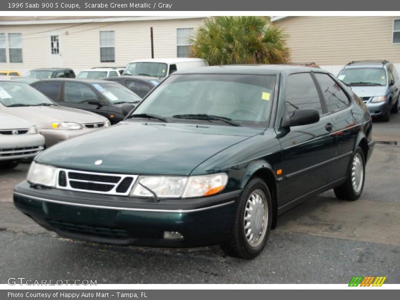 Scarabe Green Metallic / Gray 1996 Saab 900 S Coupe