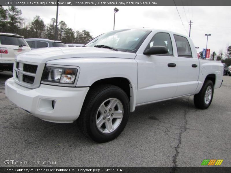 Stone White / Dark Slate Gray/Medium Slate Gray 2010 Dodge Dakota Big Horn Crew Cab