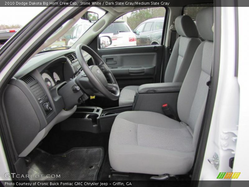 Stone White / Dark Slate Gray/Medium Slate Gray 2010 Dodge Dakota Big Horn Crew Cab
