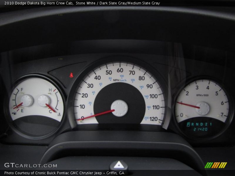 Stone White / Dark Slate Gray/Medium Slate Gray 2010 Dodge Dakota Big Horn Crew Cab