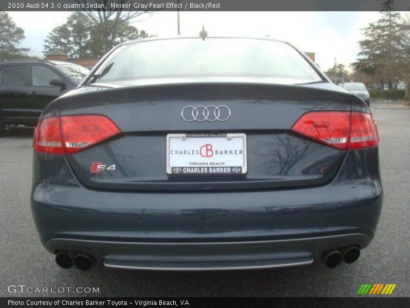 Meteor Gray Pearl Effect / Black/Red 2010 Audi S4 3.0 quattro Sedan