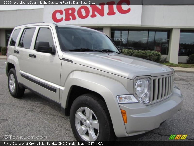 Light Graystone Pearl / Dark Slate Gray 2009 Jeep Liberty Sport