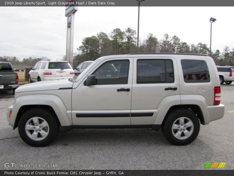 Light Graystone Pearl / Dark Slate Gray 2009 Jeep Liberty Sport
