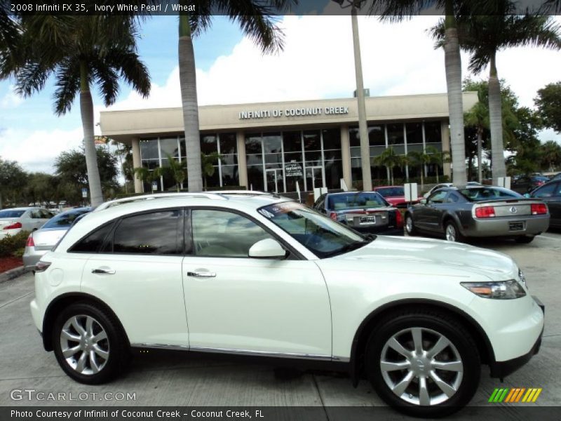 Ivory White Pearl / Wheat 2008 Infiniti FX 35