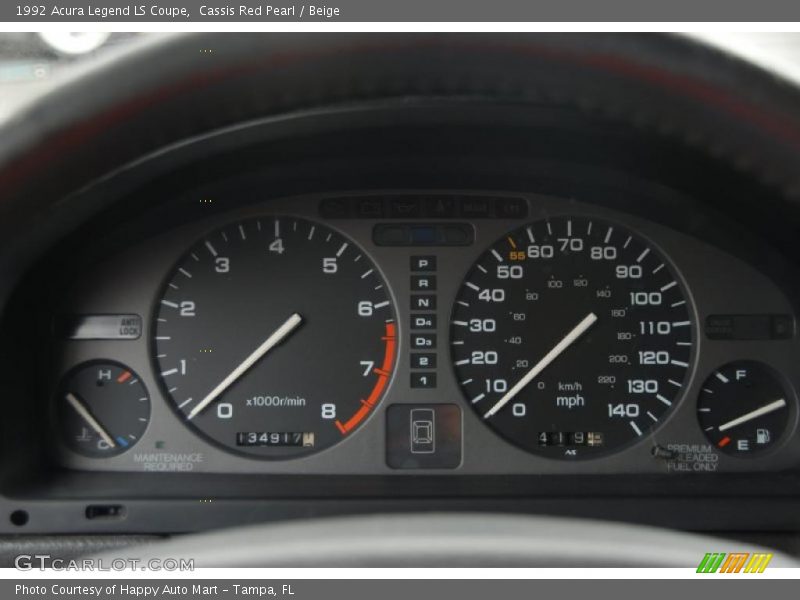  1992 Legend LS Coupe LS Coupe Gauges