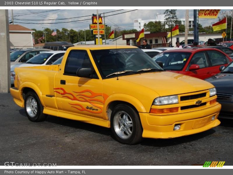 Yellow / Graphite 2003 Chevrolet S10 LS Regular Cab