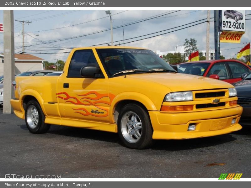 Yellow / Graphite 2003 Chevrolet S10 LS Regular Cab