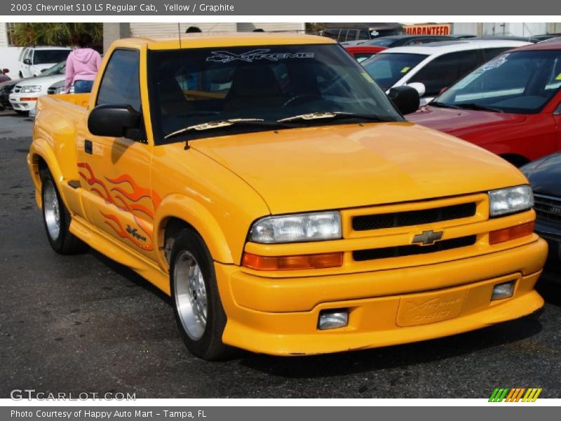 Yellow / Graphite 2003 Chevrolet S10 LS Regular Cab