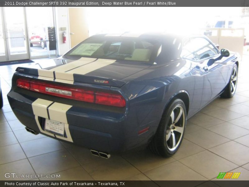 Deep Water Blue Pearl / Pearl White/Blue 2011 Dodge Challenger SRT8 392 Inaugural Edition