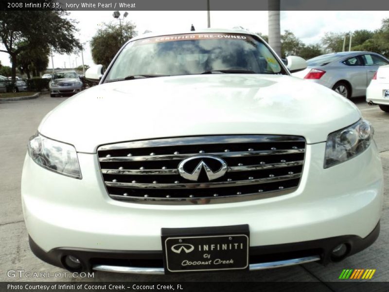 Ivory White Pearl / Wheat 2008 Infiniti FX 35