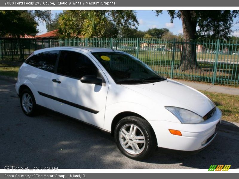 Cloud 9 White / Medium Graphite 2000 Ford Focus ZX3 Coupe