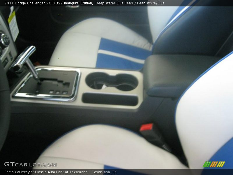 Deep Water Blue Pearl / Pearl White/Blue 2011 Dodge Challenger SRT8 392 Inaugural Edition