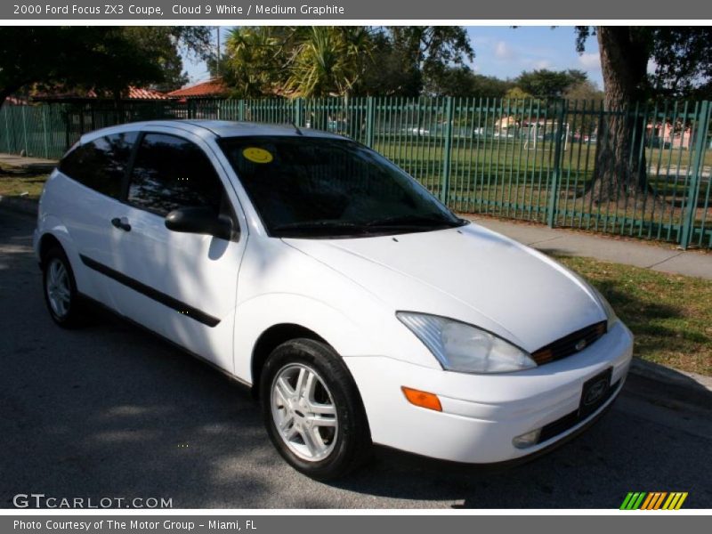 Cloud 9 White / Medium Graphite 2000 Ford Focus ZX3 Coupe