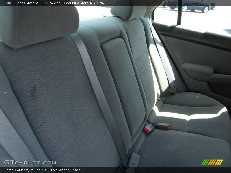 Cool Blue Metallic / Gray 2007 Honda Accord SE V6 Sedan